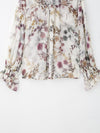 Metal Color Floral Shirt