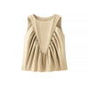 Stylish Pleated Triangle Top