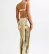 Gold Sequins Strap Maxi Dress