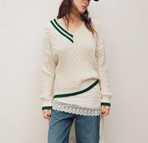Long Sleeve V neck Sweater