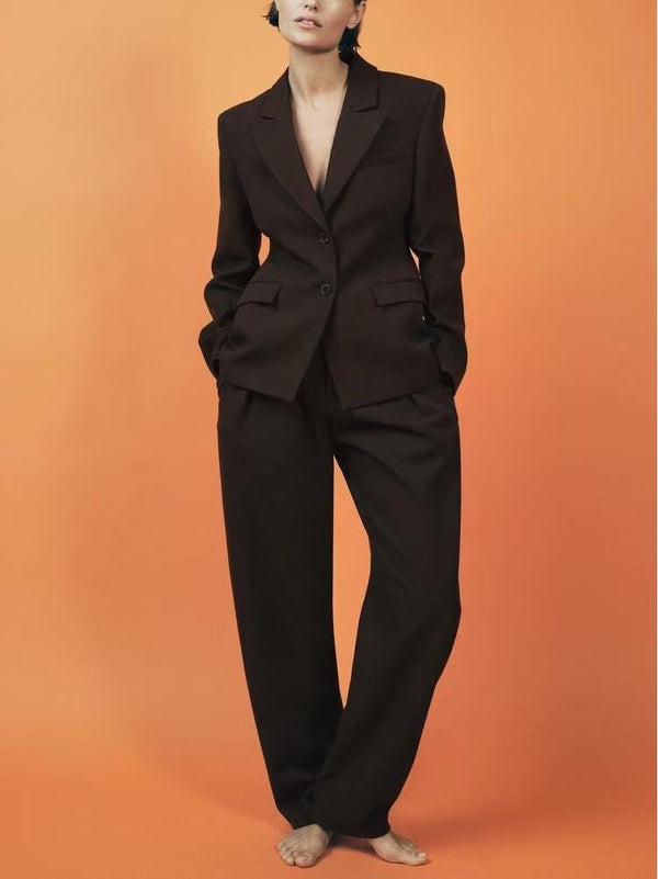 Hem Blazer Jacket & Bucket Pants