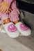 Pink Smile Face Print Non-slip Plush Home Slippers