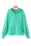 Bonbon Kangaroo Pocket Half Zipper Oversized Hoodie