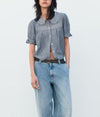 Denim Peter Pan Collar Shirt