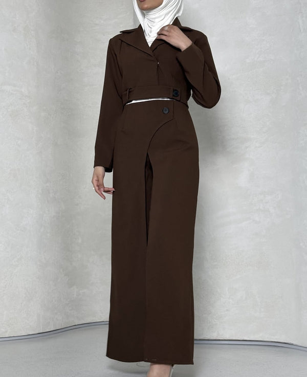 Asymmetric Pants & Cropped Blazer