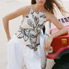 Simple Linen Backless Top