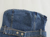 Belted Button Denim Tube Top