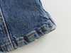 Belted Button Denim Tube Top