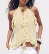 Pale Yellow Ruffled Blouse