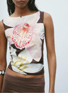Simple Floral Nylon Top