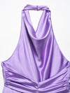 Pastel Purple Satin Jumpsuit