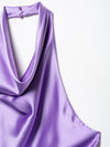Pastel Purple Satin Jumpsuit