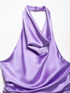 Pastel Purple Satin Jumpsuit