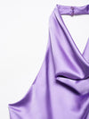 Pastel Purple Satin Jumpsuit