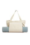 Black Canvas Large Tote Yoga Mat Bag