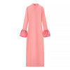 Pink Satin Puff Dress