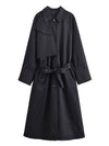 Loose Solid Trench Coat