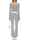 Slim Fit Knit Hooded Cardigan Top & Pants