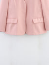 Collarless Loose Pink Blazer