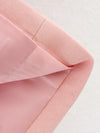 Collarless Loose Pink Blazer