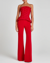 Simple Red Tube Top & Pants Set