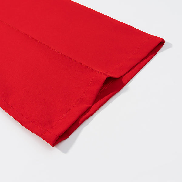 Simple Red Tube Top & Pants Set