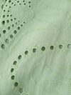 Green Stitch Hollow Out Sleeveless Skirt Set
