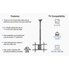 ErgoAV Ceiling Mount for TVs 43" to 75"