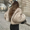 Wide Cuff Fur Coat