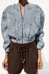 Stripe & Flower Rope Jacket