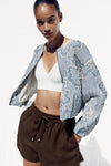 Stripe & Flower Rope Jacket