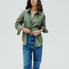 Casual Poplin Cardigan Top