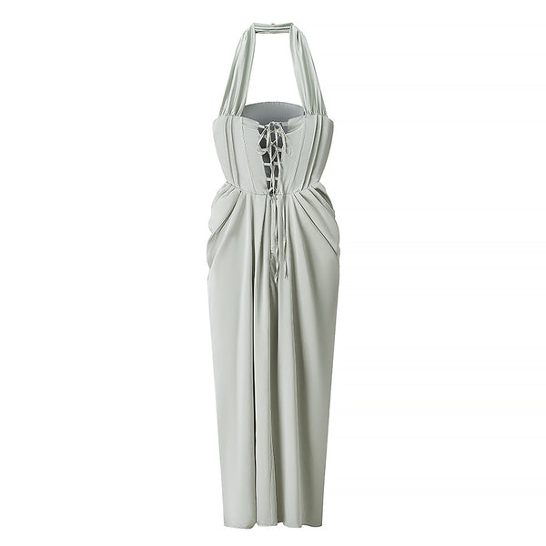 Classic Halter Tube Top Maxi Dress
