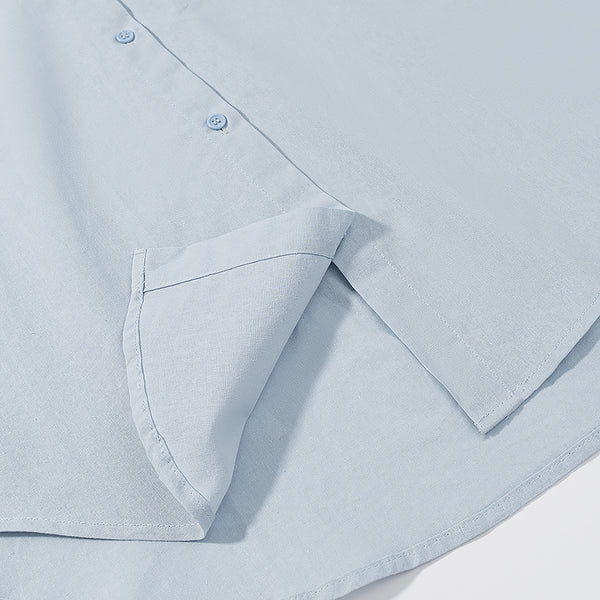 Simple Solid Shirt & Straight Leg Pants