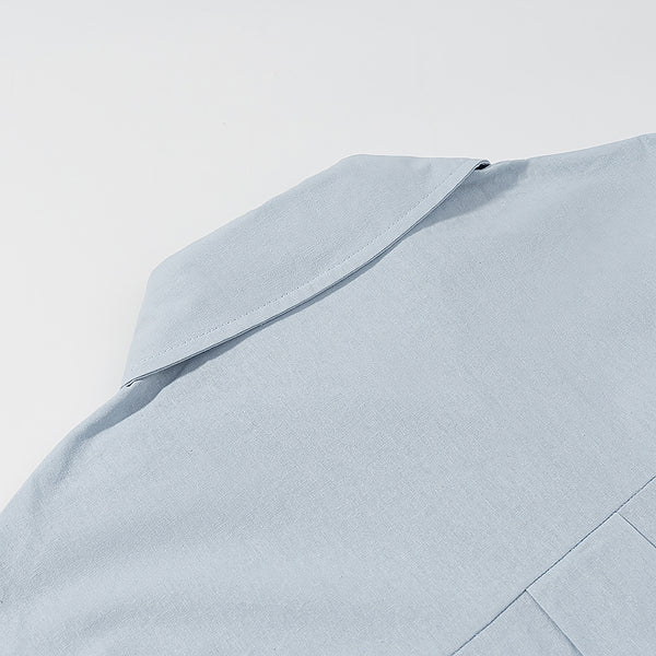 Simple Solid Shirt & Straight Leg Pants