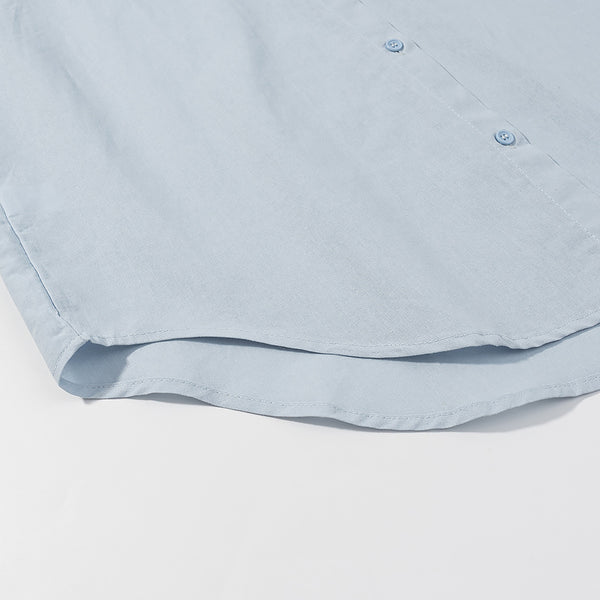 Simple Solid Shirt & Straight Leg Pants