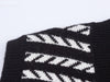 Black & White Striped Knit Vest