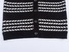 Black & White Striped Knit Vest