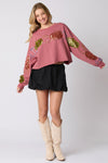 Halloween Pumpkin Sequined Top