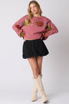 Halloween Pumpkin Sequined Top