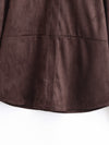 Plush Leather Shacket & Pants Set