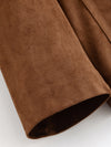 Plush Leather Single Breasted Blazer