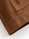Plush Leather Single Breasted Blazer