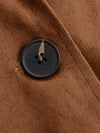 Plush Leather Single Breasted Blazer