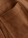 Plush Leather Single Breasted Blazer