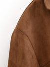 Plush Leather Single Breasted Blazer