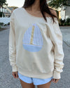 Apricot Yellow Blue Sailboat