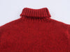 Asymmetric Hem Turtleneck Pullover Sweater
