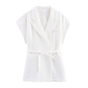 Linen Pleated Vest & Pant Sets