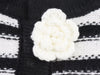 Classic Floral Fastened Striped Cardigan Coat